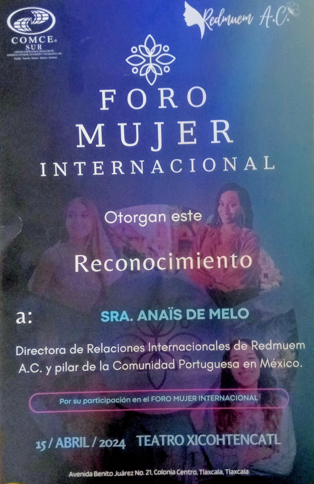 Foro Mujer Internacional reconocimiento